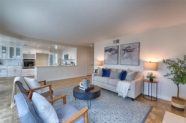 24650 Via Melinda, Yorba Linda, CA 92887 - living room with baseboards and recessed lighting