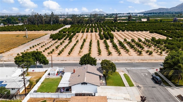 5015 Berryhill Pl, Riverside, CA 92507 - aerial view of sparsely populated area with rows of crops and a mountain backdrop