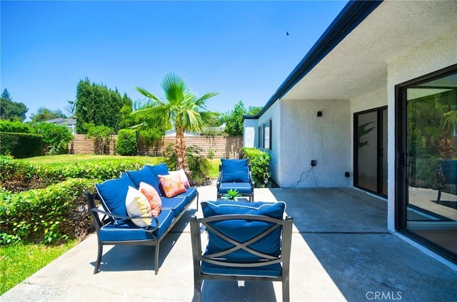 9539 Gladbeck Ave, Northridge, CA 91324 - fenced backyard featuring an outdoor living space and a patio