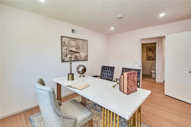 9539 Gladbeck Ave, Northridge, CA 91324 - office featuring light wood-style flooring and recessed lighting