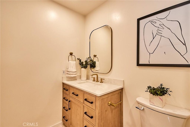 9539 Gladbeck Ave, Northridge, CA 91324 - half bath with vanity, toilet, and baseboards