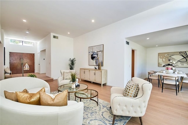 9539 Gladbeck Ave, Northridge, CA 91324 - living area featuring recessed lighting and light wood-style flooring