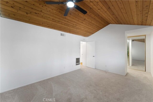 1404 N Tustin Ave Unit H1, Santa Ana, CA 92705 - unfurnished room with lofted ceiling, carpet, wood ceiling, and ceiling fan