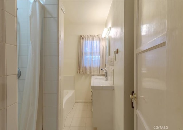 124 Mauna Loa Dr, Monrovia, CA 91016 - bathroom with tile patterned floors and vanity