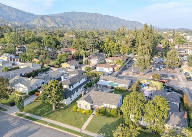 124 Mauna Loa Dr, Monrovia, CA 91016 - aerial view of property's location with nearby suburban area and mountains