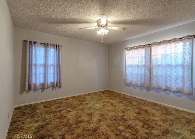 124 Mauna Loa Dr, Monrovia, CA 91016 - carpeted empty room with a textured ceiling and a ceiling fan