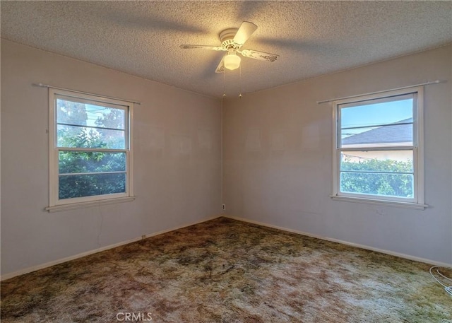 124 Mauna Loa Dr, Monrovia, CA 91016 - spare room featuring a textured ceiling, carpet flooring, and a ceiling fan