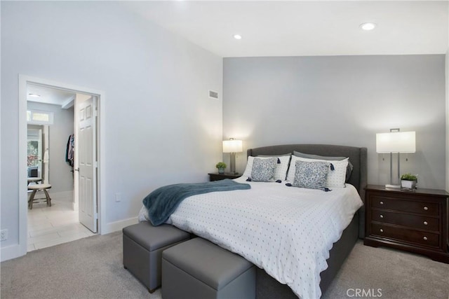 24336 Hillview Dr, Laguna Niguel, CA 92677 - bedroom with light colored carpet, recessed lighting, and baseboards