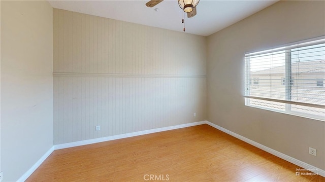 4312 Waterside Ln, Oxnard, CA 93035 - unfurnished room featuring light wood-style flooring, ceiling fan, healthy amount of natural light, and baseboards