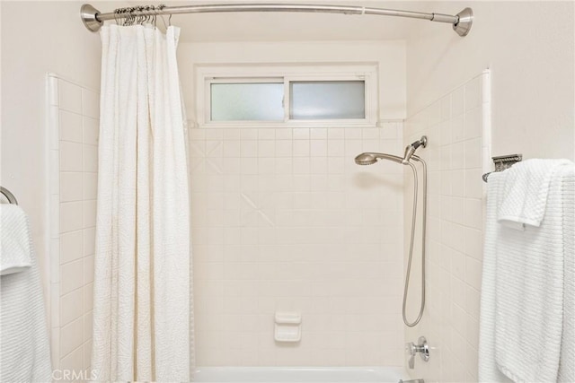 17927 Sun Hill Dr, Yorba Linda, CA 92886 - bathroom with shower / bath combo with shower curtain