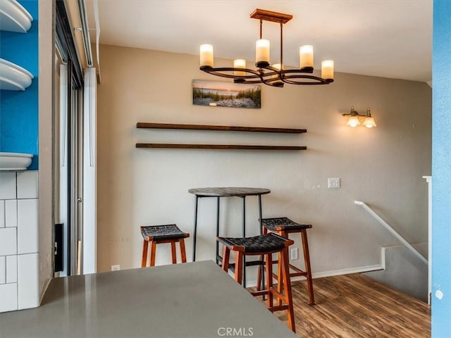 1617 Ramona, Grover Beach, CA 93433 - dining room with a chandelier and wood finished floors
