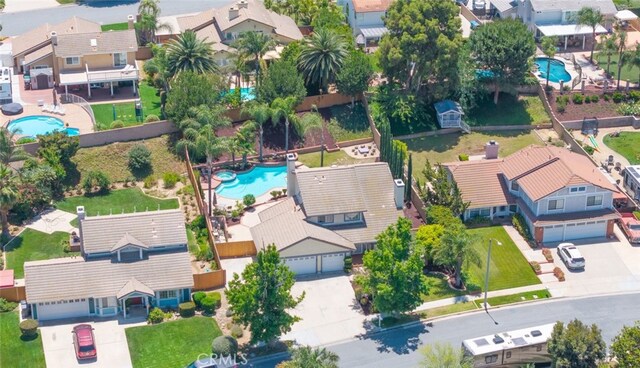 1188 Old Hickory Rd, Corona, CA 92882 - aerial view of residential area with a pool area