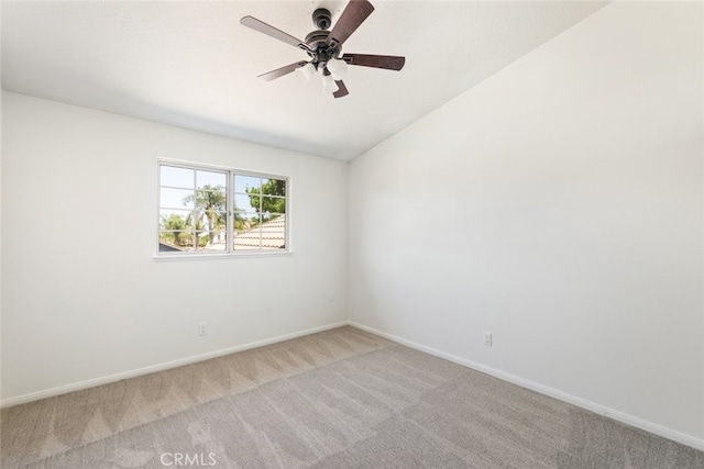 1188 Old Hickory Rd, Corona, CA 92882 - unfurnished room featuring light colored carpet, ceiling fan, and lofted ceiling