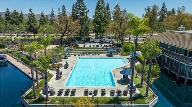 20485 Via Canarias, Yorba Linda, CA 92887 - community pool with view of scattered trees