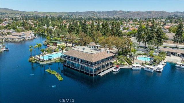 20485 Via Canarias, Yorba Linda, CA 92887 - aerial view of a water and mountain view and a pool area