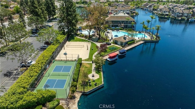 20485 Via Canarias, Yorba Linda, CA 92887 - aerial view of a nearby body of water and a pool area