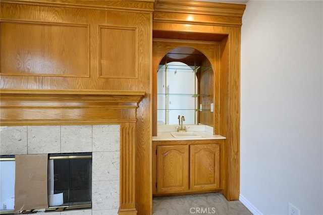 20485 Via Canarias, Yorba Linda, CA 92887 - detailed view of wet bar and baseboards