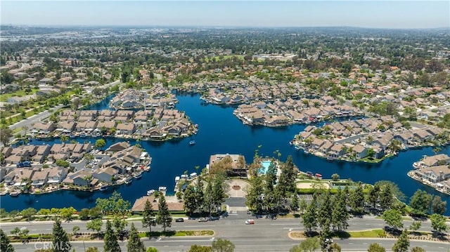 20485 Via Canarias, Yorba Linda, CA 92887 - aerial view of property's location featuring a large body of water and nearby suburban area