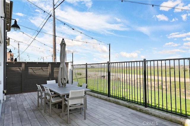 2294 Pacific Ave, Costa Mesa, CA 92627 - wooden terrace featuring outdoor dining area
