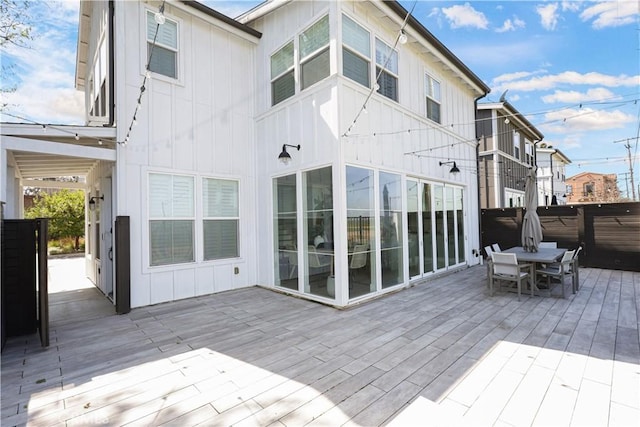 2294 Pacific Ave, Costa Mesa, CA 92627 - wooden deck with outdoor dining space