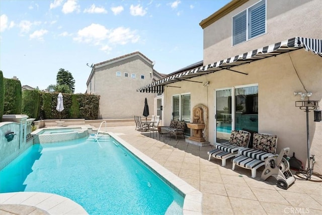 1506 Bergman Ct, Brea, CA 92821 - view of swimming pool with a pool with connected hot tub and a patio area