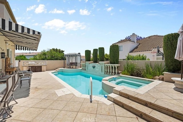 1506 Bergman Ct, Brea, CA 92821 - view of swimming pool featuring a patio and a pool with connected hot tub