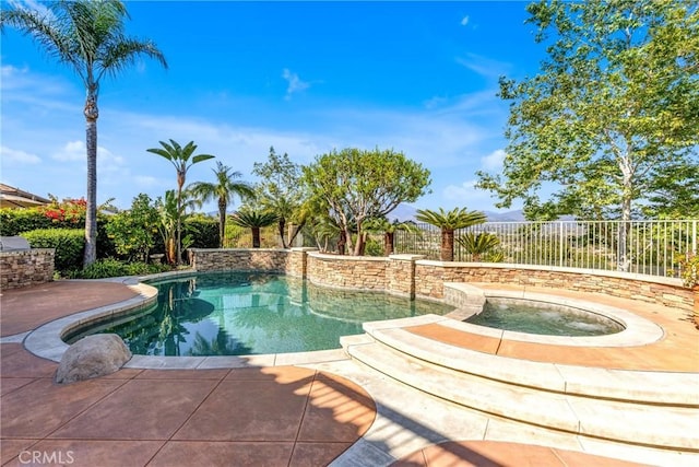 23848 Skyline, Mission Viejo, CA 92692 - view of swimming pool with a fenced backyard and a pool with connected hot tub