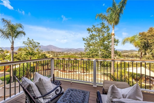 23848 Skyline, Mission Viejo, CA 92692 - wooden terrace with a mountain view