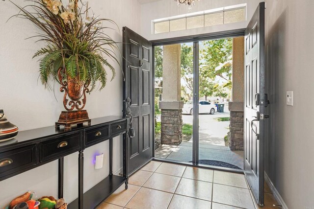 8749 Fairoaks Ct, Rancho Cucamonga, CA 91730 - entrance foyer featuring light tile patterned floors
