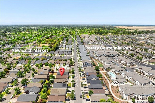 1377 Lucy Way, Chico, CA 95973 - aerial overview of property's location with nearby suburban area