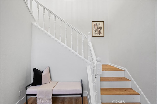431 Cranston Ct Unit 102, Long Beach, CA 90803 - staircase with baseboards and wood finished floors