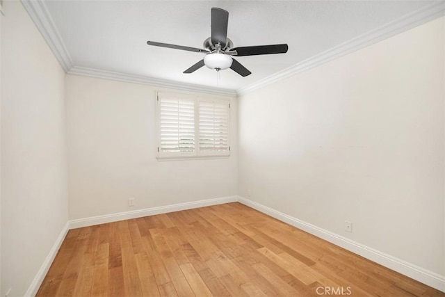 27692 Motherlode Ct, Laguna Niguel, CA 92677 - spare room with light wood-type flooring, crown molding, and a ceiling fan