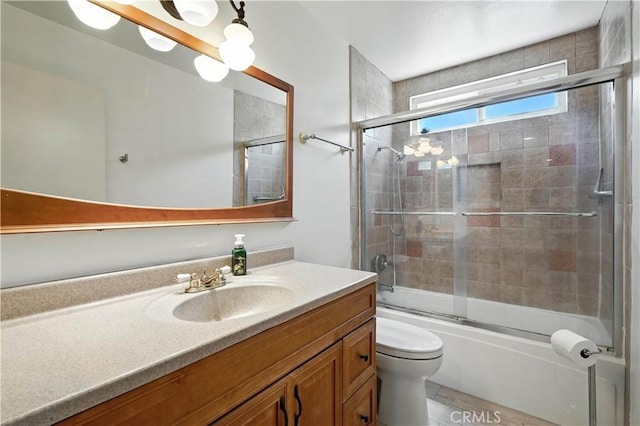 19401 Twin Hills Pl, Porter Ranch, CA 91326 - bathroom featuring vanity and shower / bath combination with glass door