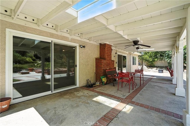 19401 Twin Hills Pl, Porter Ranch, CA 91326 - view of patio / terrace with ceiling fan