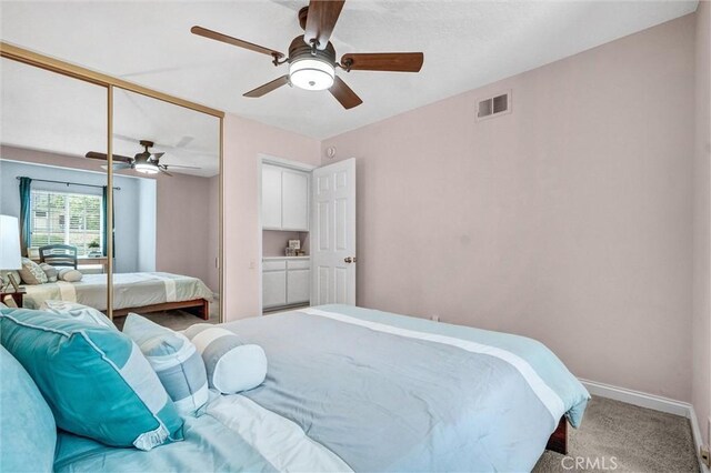 4144 Rainwood Ave, Yorba Linda, CA 92886 - carpeted bedroom featuring a closet and ceiling fan