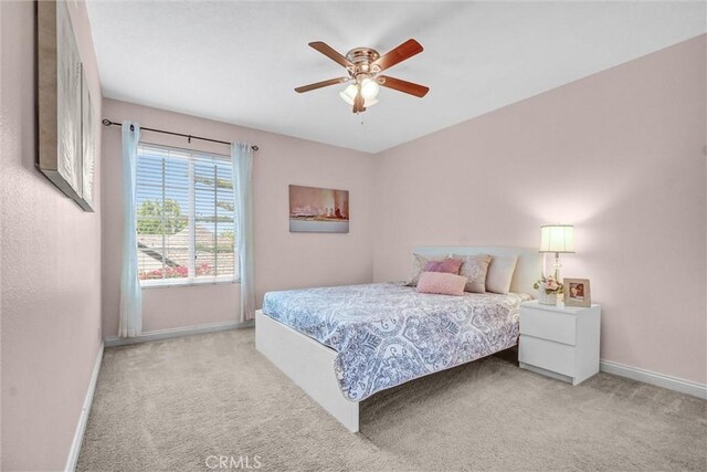 4144 Rainwood Ave, Yorba Linda, CA 92886 - bedroom featuring light colored carpet and a ceiling fan