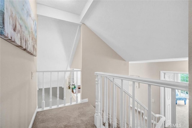 4144 Rainwood Ave, Yorba Linda, CA 92886 - corridor featuring an upstairs landing and carpet