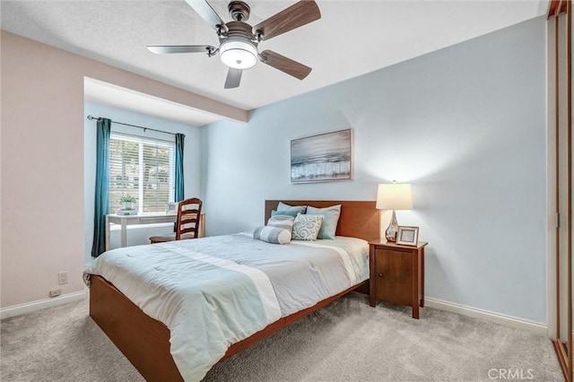 4144 Rainwood Ave, Yorba Linda, CA 92886 - bedroom with light carpet and a ceiling fan