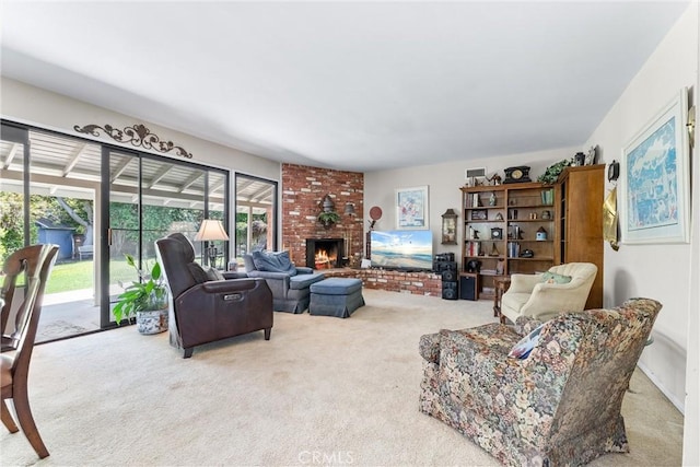 19302 Maynard Way N, Tustin, CA 92705 - carpeted living area featuring a fireplace