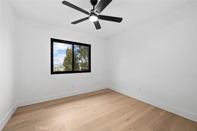 2959 Butler St, Oceanside, CA 92054 - empty room with light wood-style flooring, baseboards, and ceiling fan