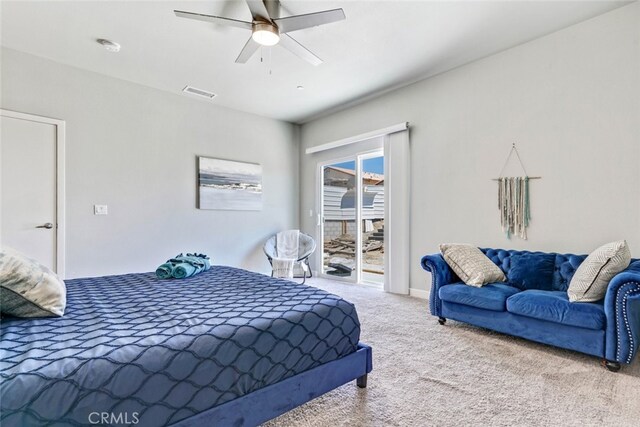 13176 Quinta Way, Desert Hot Springs, CA 92240 - carpeted bedroom featuring ceiling fan
