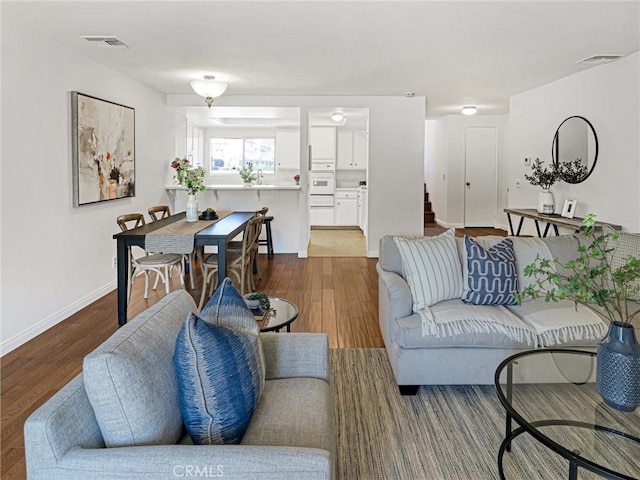 5924 S Pacific Coast Hwy Unit 22, Redondo Beach, CA 90277 - living area featuring wood finished floors and baseboards