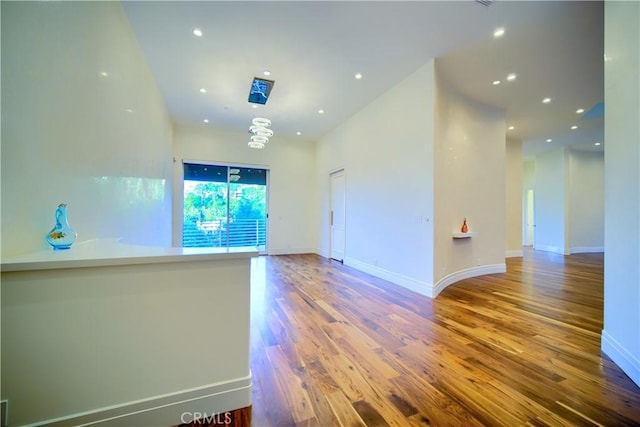 3964 Sumac Dr, Sherman Oaks, CA 91403 - unfurnished room featuring wood finished floors, baseboards, and recessed lighting