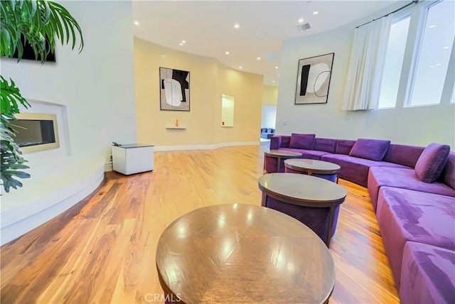 3964 Sumac Dr, Sherman Oaks, CA 91403 - living area featuring light wood-type flooring and baseboards