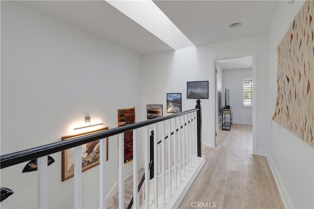 28215 Paseo El Siena Unit 46, Laguna Niguel, CA 92677 - hall featuring an upstairs landing and light wood-type flooring