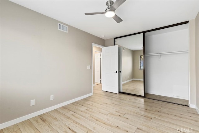 26322 W Bravo Ln, Calabasas, CA 91302 - unfurnished bedroom featuring wood finished floors, baseboards, a closet, and a ceiling fan