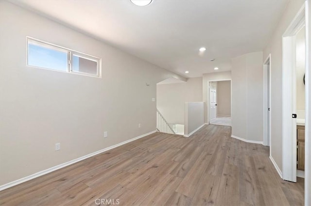 27541 Vanilla Ct, Menifee, CA 92585 - empty room featuring light wood-style floors, baseboards, and recessed lighting