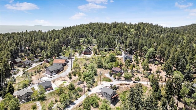 2340 Deep Creek Dr, Running Springs, CA 92382 - aerial view of property and surrounding area featuring a heavily wooded area