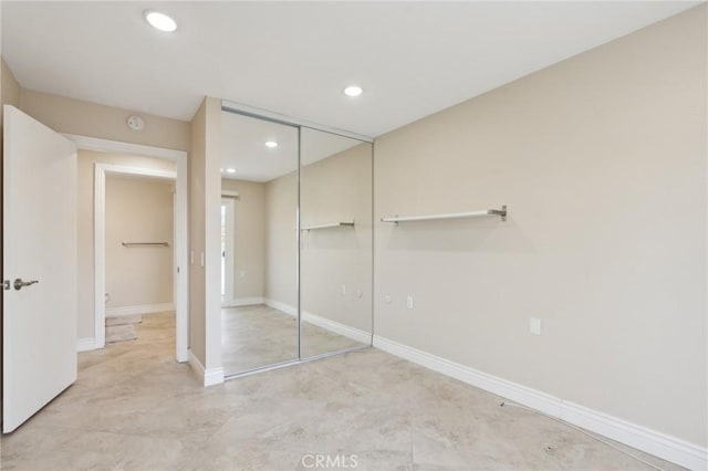 879 Via Mendoza Unit B, Laguna Woods, CA 92637 - unfurnished bedroom with a closet and recessed lighting