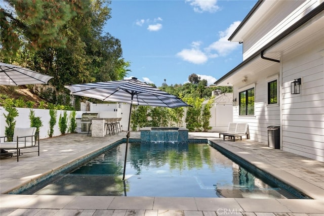 3914 Woodfield Dr, Sherman Oaks, CA 91403 - view of pool with a fenced backyard and a patio